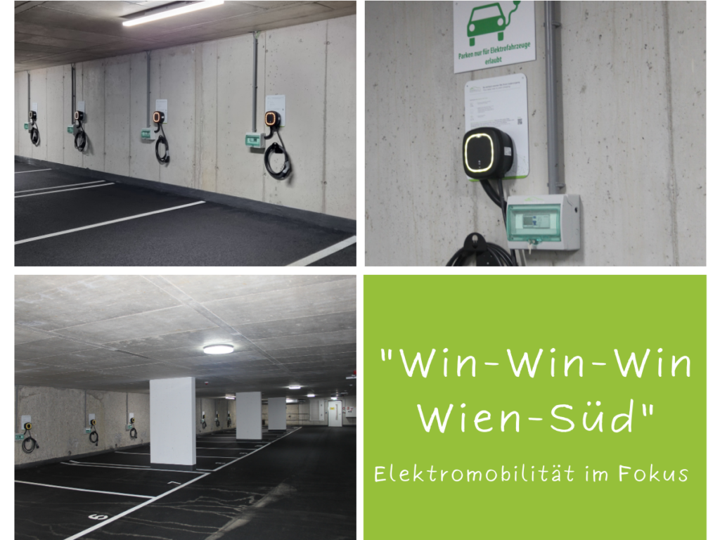 Wien Süd Projekt Zentrale Stromquelle Ladetstationen in der Tiefgarage